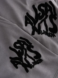 Shorts*smALLSAINTS - Orlando T-Shirt and Sweat Shorts Set Charcoal Grey/Flocked