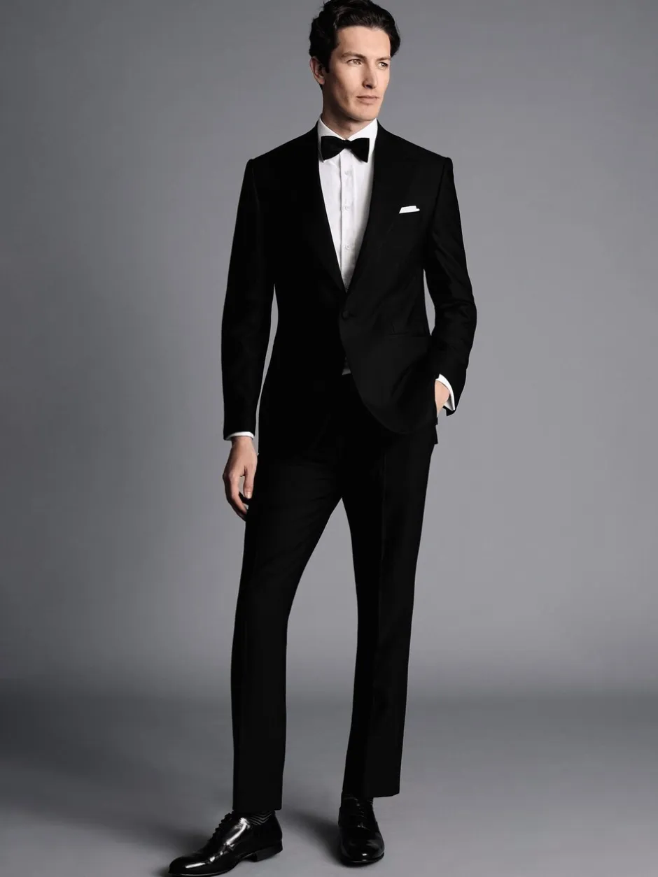 Smokings En Feestkleding|Charles Tyrwhitt - Slim-fit dinerkostuum met reverskraag: colbert
