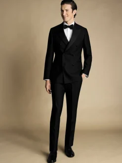 Smokings En Feestkleding|Charles Tyrwhitt - Slim-fit double-breasted diner-kostuum: colbert