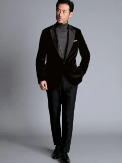Smokings En Feestkleding|Charles Tyrwhitt Italiaans jasje van 100% katoen met klassieke pasvorm