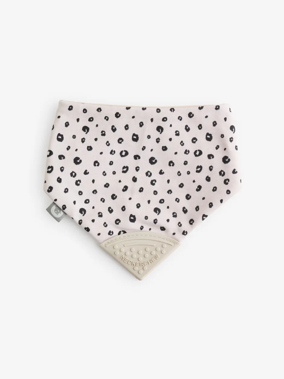 Slabbetjes|Cheeky Chompers tandjes dribbelen luipaardprint regenbogen en sterren bruine slabbetjes 3 Pack