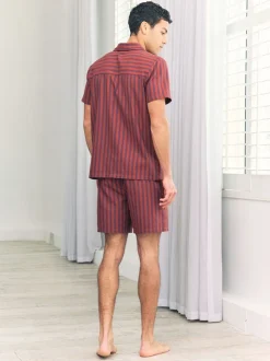 Pyjama's|Chelsea Peers - Shortpyjamaset met vage strepen