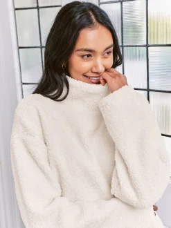 Hoody's En Sweatshirts|Chelsea Peers Borg Fleece High Neck Sweatshirt