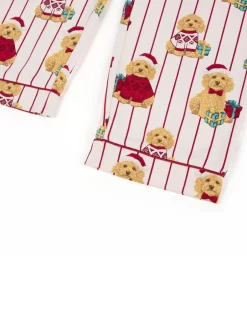 Nachtkleding En Pyjama's|Pyjama's*Chelsea Peers Cotton Chip the Christmas Cockapoo Dog Print Long Pyjamas Set
