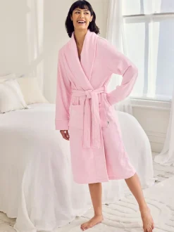 Badjassen|Chelsea Peers Cotton Towelling Embroidered Good Morning Dressing Gown