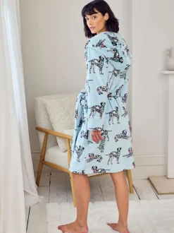 Badjassen|Chelsea Peers Fleece Dalmatian Dogs Print Dressing Gown