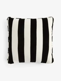 Kussentjes En Plaids|Kussentjes En Plaids*Next Chenille gestreept kussen Zwart/wit