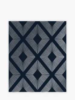 Behang|Next Chique geometrisch ruitbehang 10M Donkerblauw