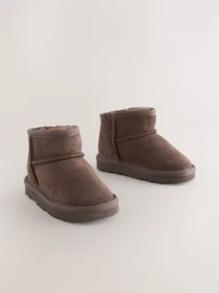 Boots*Next Chocolade Bruin Waterafstotend - Suède instaplaarzen