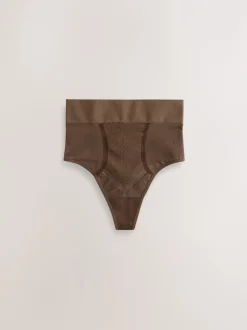 Shapewear*Next - Vormgevende naadloze slip voor gladdere dijen met stevige buikcorrectie Chocolade nude