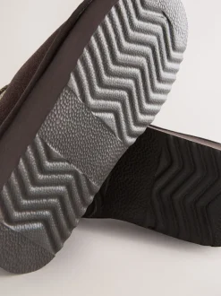 Pantoffels*Baker by Ted Baker - waterafstotende suède muilklomp-pantoffels voor meisjes Chocoladebruin