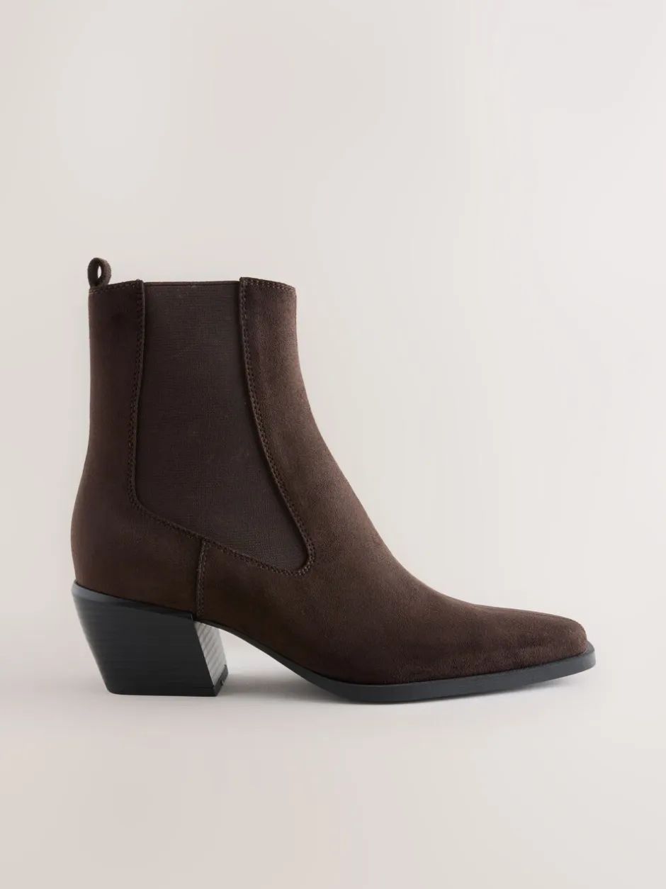 Ruimvallend En Extraruimvallend*Next - Chelsea-stijl western cowboy Boots Chocoladebruin