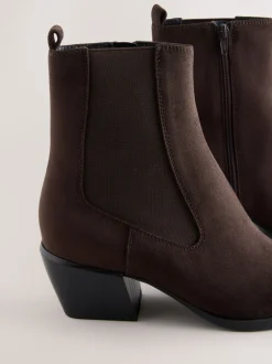 Ruimvallend En Extraruimvallend*Next - Chelsea-stijl western cowboy Boots Chocoladebruin