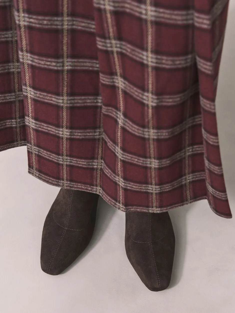 Boots*Next - Chisel Toe Block Heel Sock Boots Chocoladebruin
