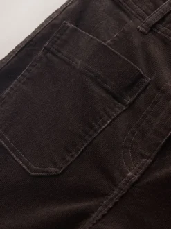Broeken*Next - Cord Wide Leg Cropped Trousers Chocoladebruin