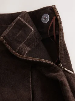 Rokken*Next - Corduroy mini-wikkelrok Chocoladebruin