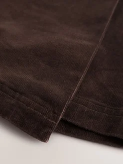Rokken*Next - Corduroy mini-wikkelrok Chocoladebruin