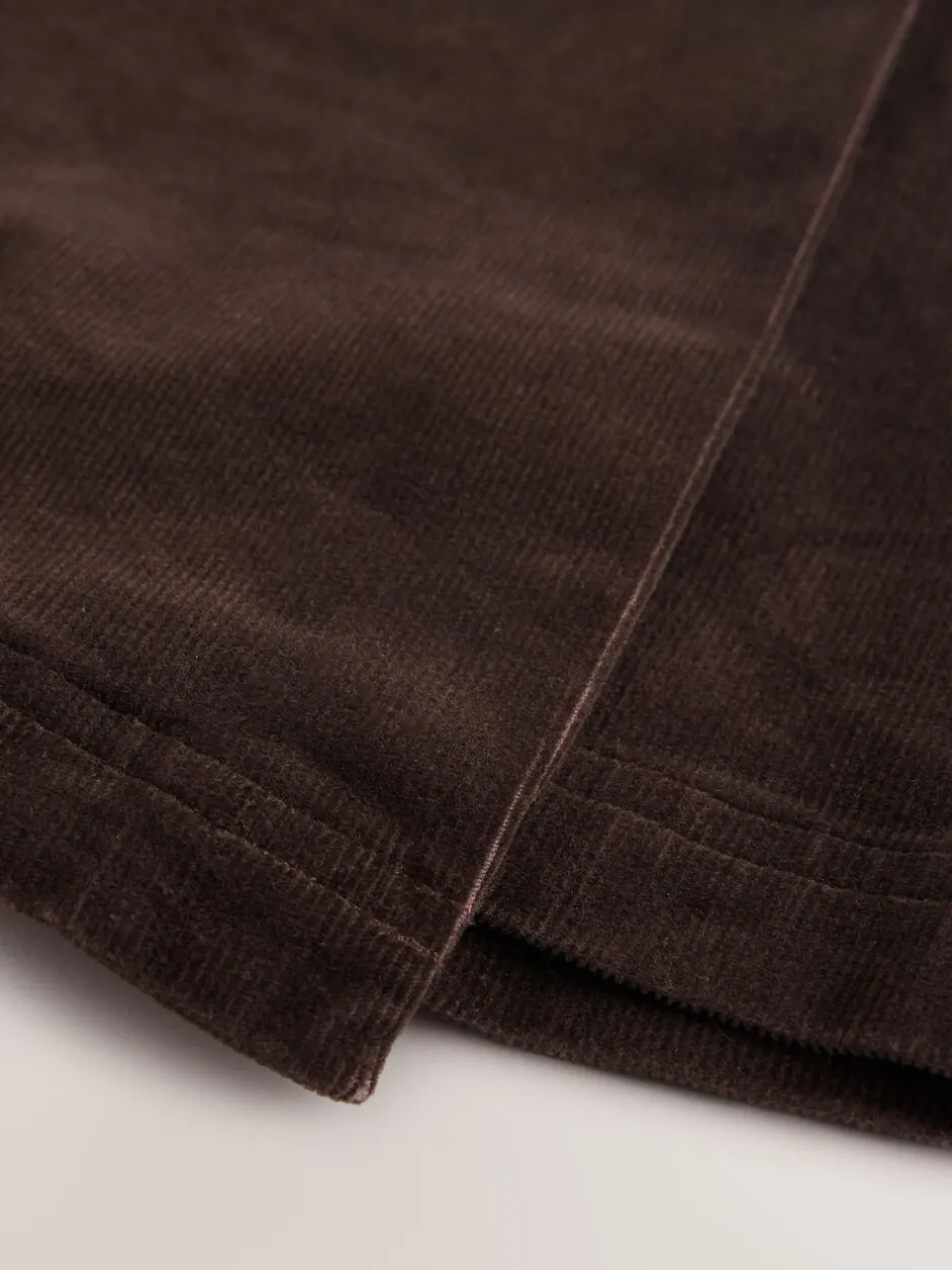 Rokken*Next - Corduroy mini-wikkelrok Chocoladebruin