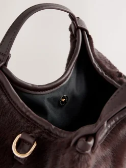 Tassen En Portemonnees|Next - Crossbodytas van imitatiebont Chocoladebruin