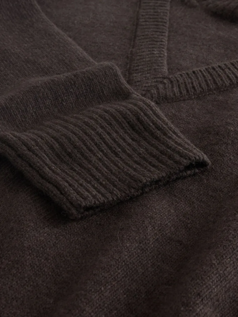 Gebreide Kleding|Next - Dubbellaagse trui van katoen/wolblend Chocoladebruin