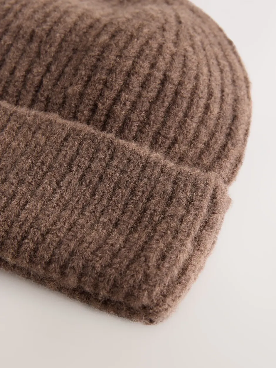 Mutsen, Handschoenen En Sjaals|Next Chocoladebruin - Fluffy beanie-muts (1-16jr)