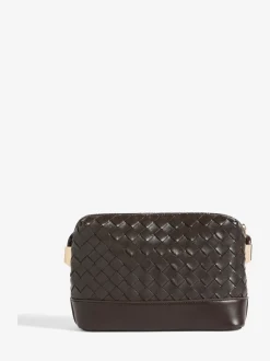 Tassen En Portemonnees|Friends Like These - Weave Knotted Handle Cross-Body Bag Chocoladebruin