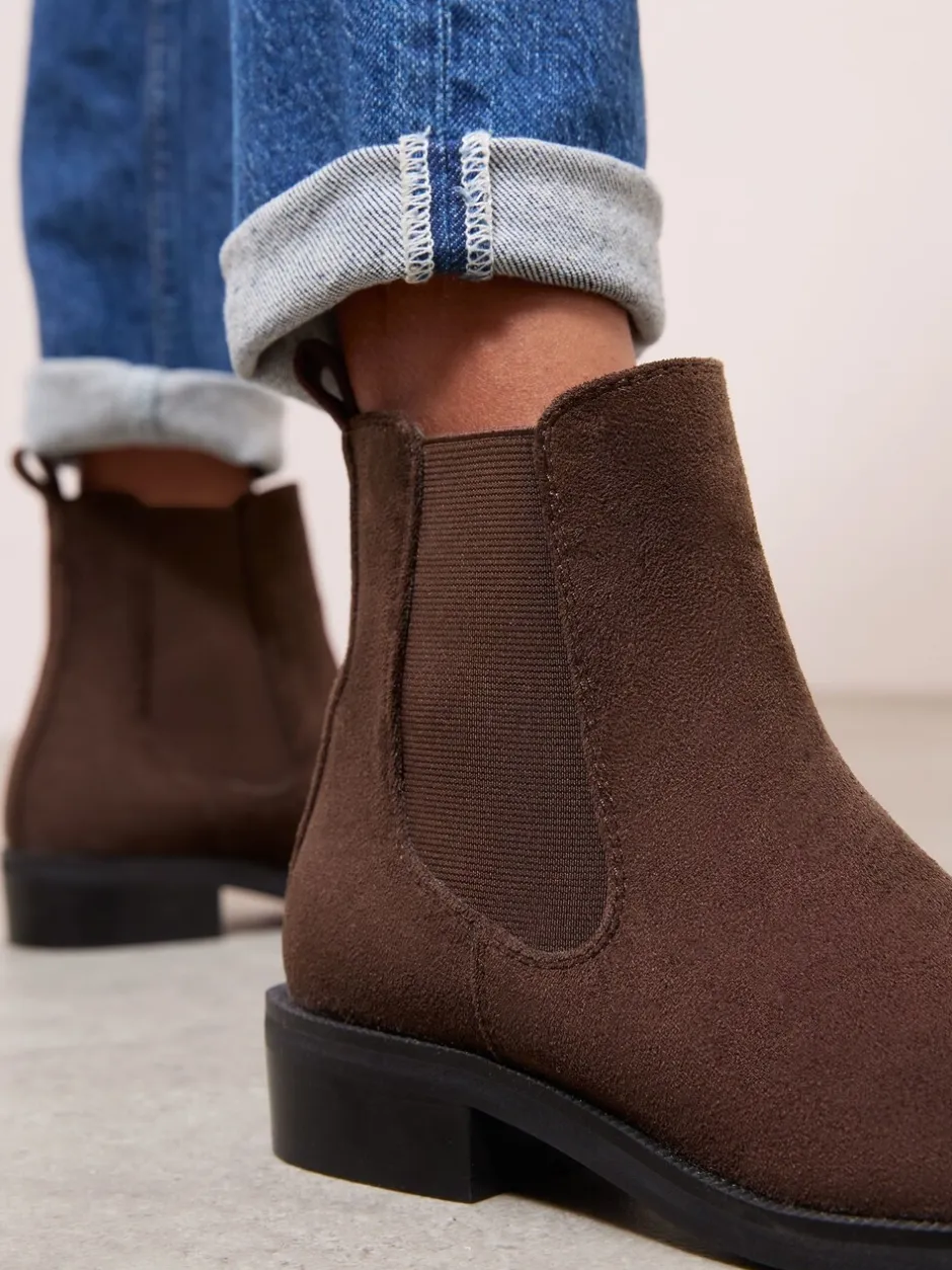 Boots*Friends Like These - comfortabele Chelsea-enkellaarzen Chocoladebruin