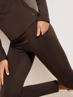 Sportkleding|Leggings En Joggingbroeken|Friends Like These - Studio High Waist Leggings Chocoladebruin