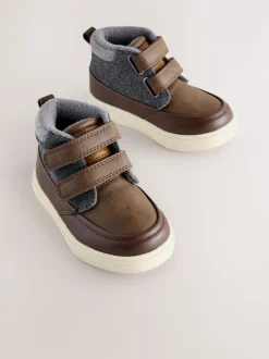 Boots*Next Chocoladebruin - Hoge schoenen met klittenbandsluiting