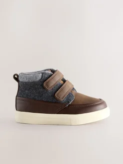 Boots*Next Chocoladebruin - Hoge schoenen met klittenbandsluiting
