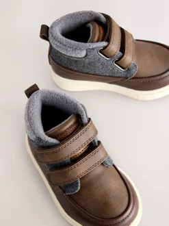 Boots*Next Chocoladebruin - Hoge schoenen met klittenbandsluiting