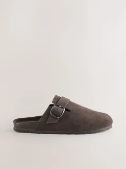 Lage Schoenen*Next Chocoladebruin - Klompen met leren voetbed