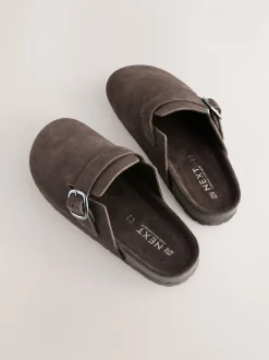 Lage Schoenen*Next Chocoladebruin - Klompen met leren voetbed
