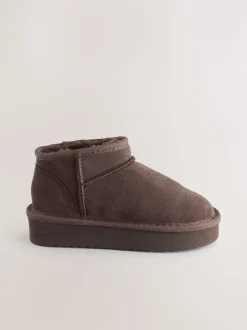 Boots|Next Chocoladebruin - Lage schoenen mini warmgevoerde waterafstotende suède Boots