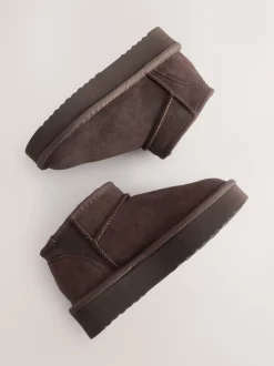 Boots|Next Chocoladebruin - Lage schoenen mini warmgevoerde waterafstotende suède Boots