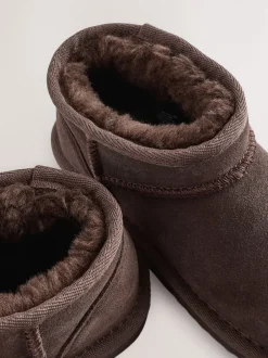 Boots|Next Chocoladebruin - Lage schoenen mini warmgevoerde waterafstotende suède Boots