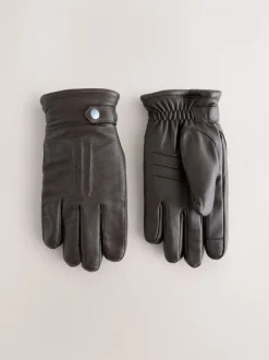 Mutsen, Sjaals En Handschoenen*Next - Leren handschoenen Chocoladebruin