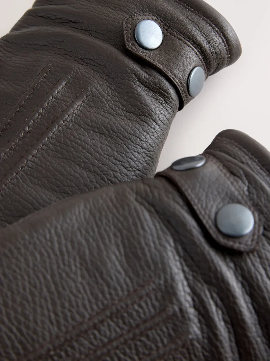 Mutsen, Sjaals En Handschoenen*Next - Leren handschoenen Chocoladebruin