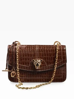 Tassen En Portemonnees*Lipsy - Medium Chain Shoulder Bag Chocoladebruin