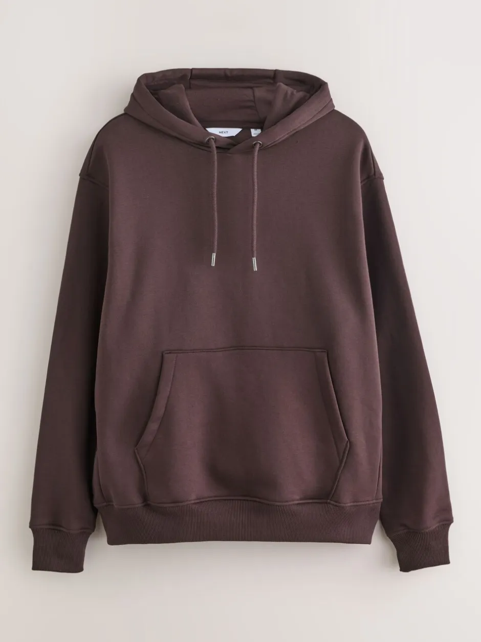 Sweaters En Hoody´S|Sweaters En Hoody´S|Next Chocoladebruin - Normale Pasvorm - Zwaargewicht Cotton Rich Jersey Hoodie