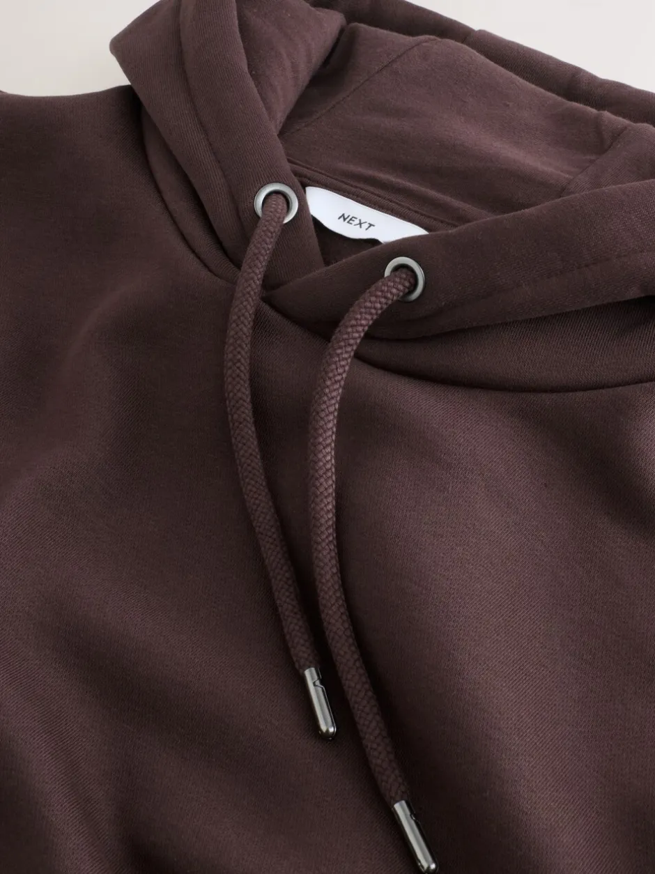 Sweaters En Hoody´S|Sweaters En Hoody´S|Next Chocoladebruin - Normale Pasvorm - Zwaargewicht Cotton Rich Jersey Hoodie