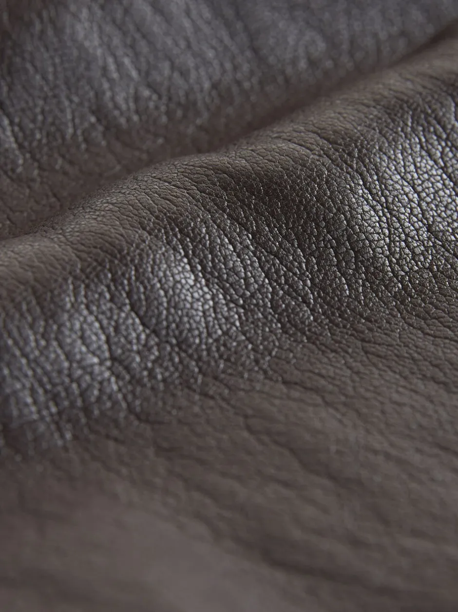 Broeken*Nothing Ordinary - Faux Leather Barrel Leg Trousers Chocoladebruin