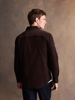 Shirts|Next - Overhemd in westernstijl met lange mouwen van corduroy Chocoladebruin
