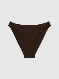 Badkleding*Reiss - Carina bikinibroekje met vaste zijkanten Chocoladebruin