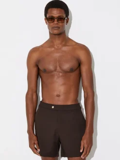 Badkleding*Reiss - Sun Side Adjuster zwemshort Chocoladebruin