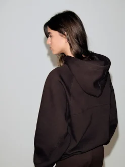 Hoody's En Sweatshirts*Next - Relaxte zware hoodie met normale lengte Chocoladebruin