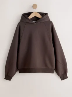 Hoody's En Sweatshirts*Next - Relaxte zware hoodie met normale lengte Chocoladebruin