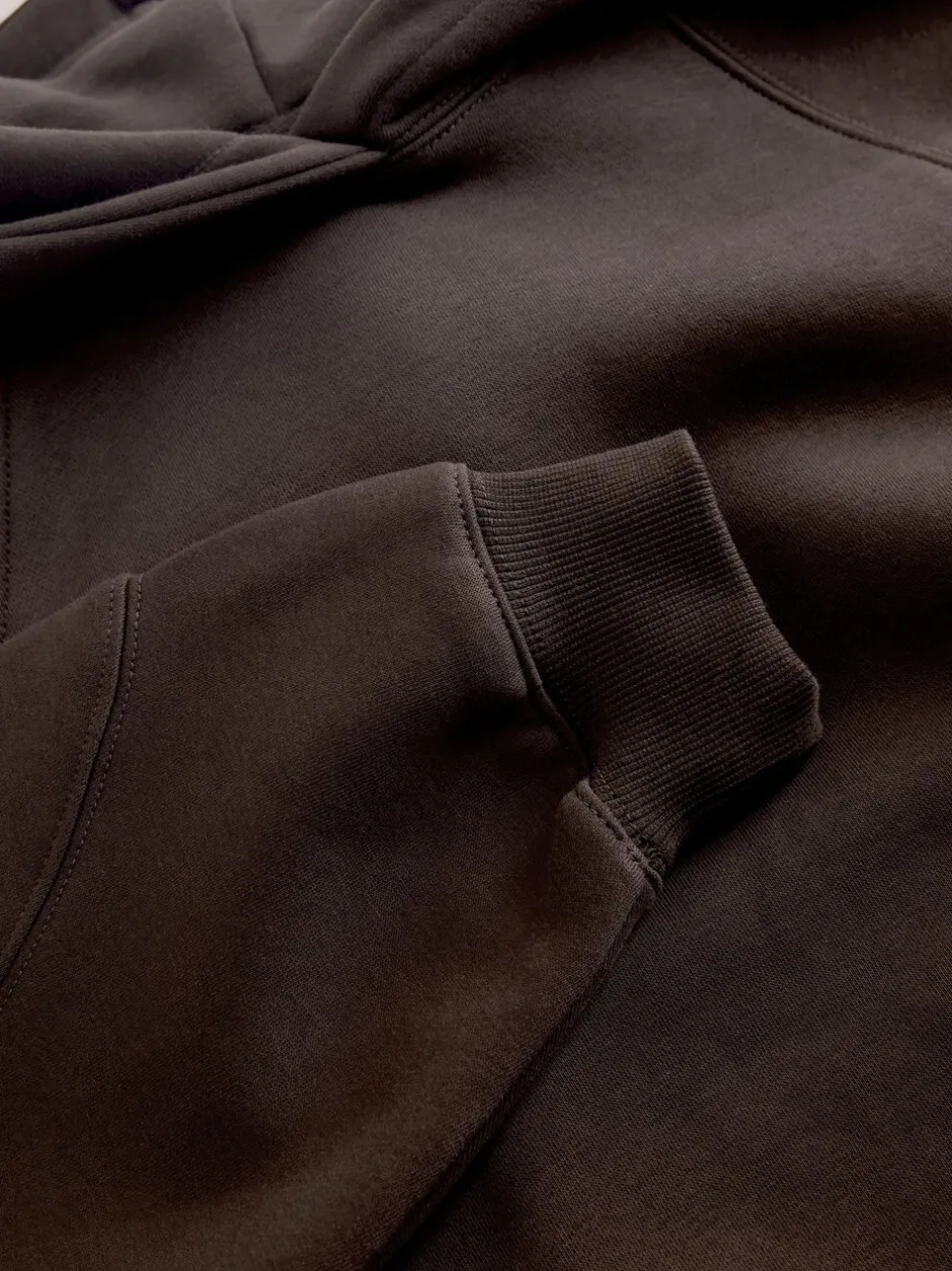 Hoody's En Sweatshirts*Next - Relaxte zware hoodie met normale lengte Chocoladebruin