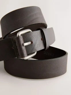 Riemen En Bretels*Next - Roller Tab Casual Leather Belt Chocoladebruin