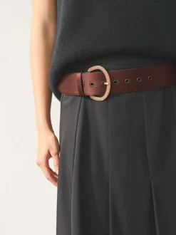 Ceintuurs*Next - Satin Belt with Diamante Buckle Chocoladebruin